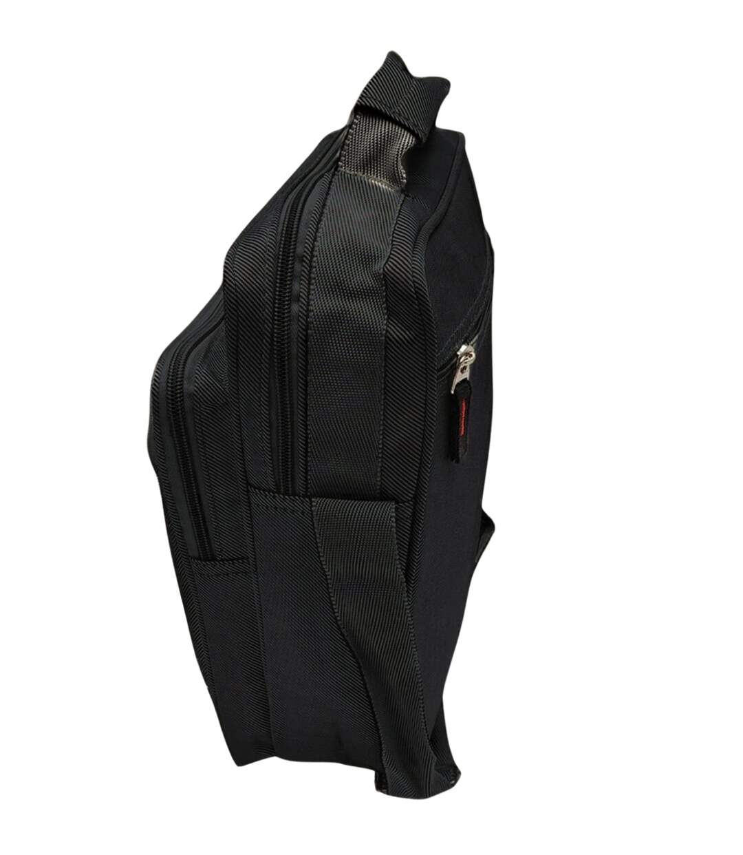 Sacoche pour homme - Multi-poches - Pochette textile - Noir-2