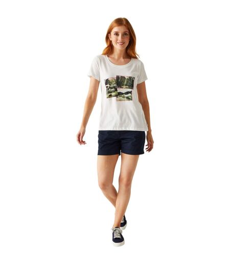 T-shirt Motif/style Photo Filandra Femme Blanc Regatta