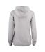 Womens/ladies premium full zip hoodie grey melange Clique