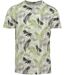 T-shirt écoresponsable imprimé tropical - Homme - PAT350 - beige ivoire Palm Leaves-2