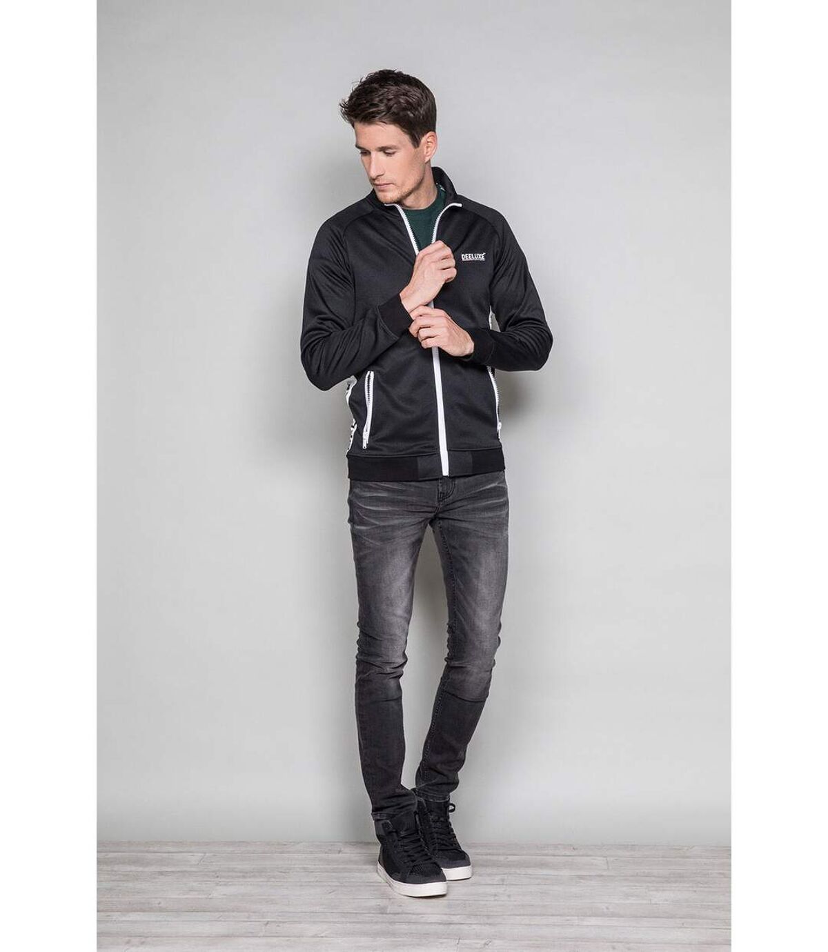 Sweat zippé à col montant PROJECT Black