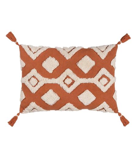 Furn Dharma Tufted Throw Pillow Cover (Brick) (35cm x 50cm) - UTRV3092