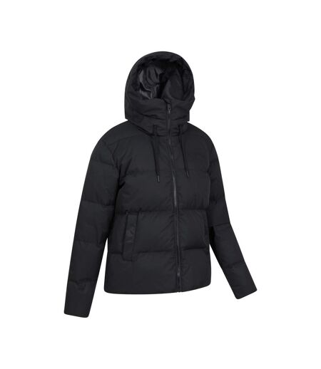 Womens/ladies Cosy Extreme Short Down Jacket Black Mountain Warehouse