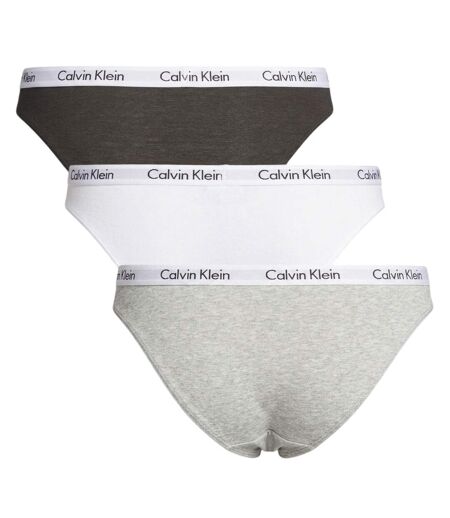 Pack Of 3  Womens/ladies Carousel Briefs  Grey Calvin Klein