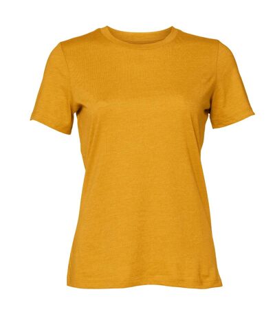 Bella + Canvas Womens/Ladies Heather Relaxed Fit T-Shirt (Mustard Yellow)