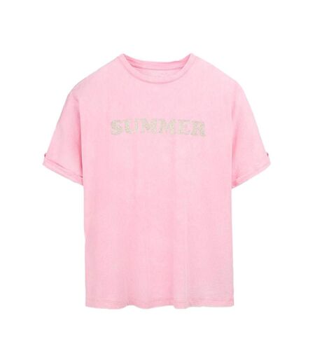 T-Shirt rose femme teddy smith glitter