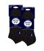 6 Pack Mens Diabetic Trainer Socks | Loose Top Wide Ankle Socks-2