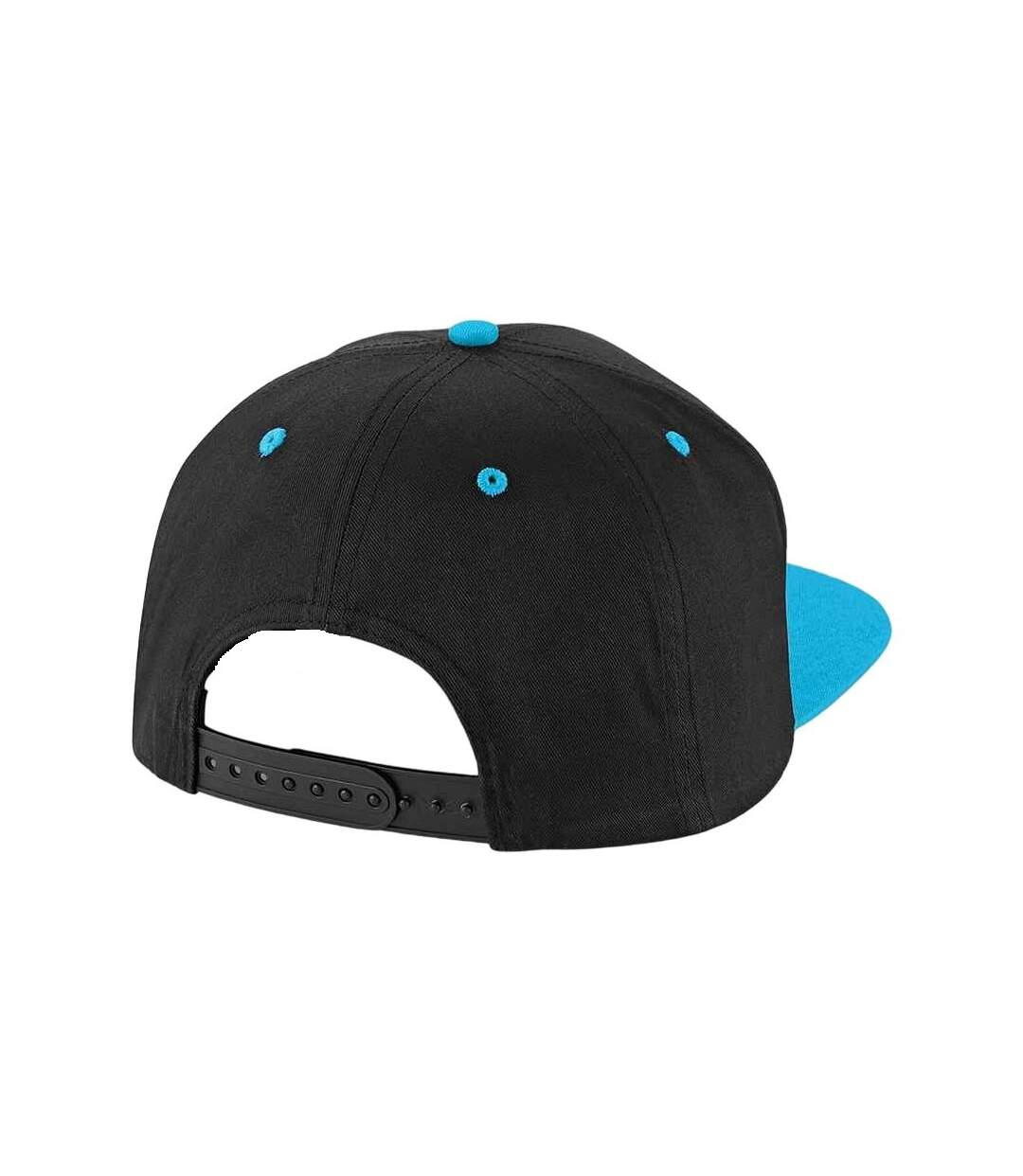 Contrast 5 panel snapback cap black/surf blue Beechfield-2