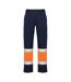 Pantalon Naos Homme Bleu Marine Orange Fluo Roly Workwear-1