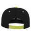 Casquette Ajustable Motif/style Deux Tons Noir Jaune Néon Flexfit-2
