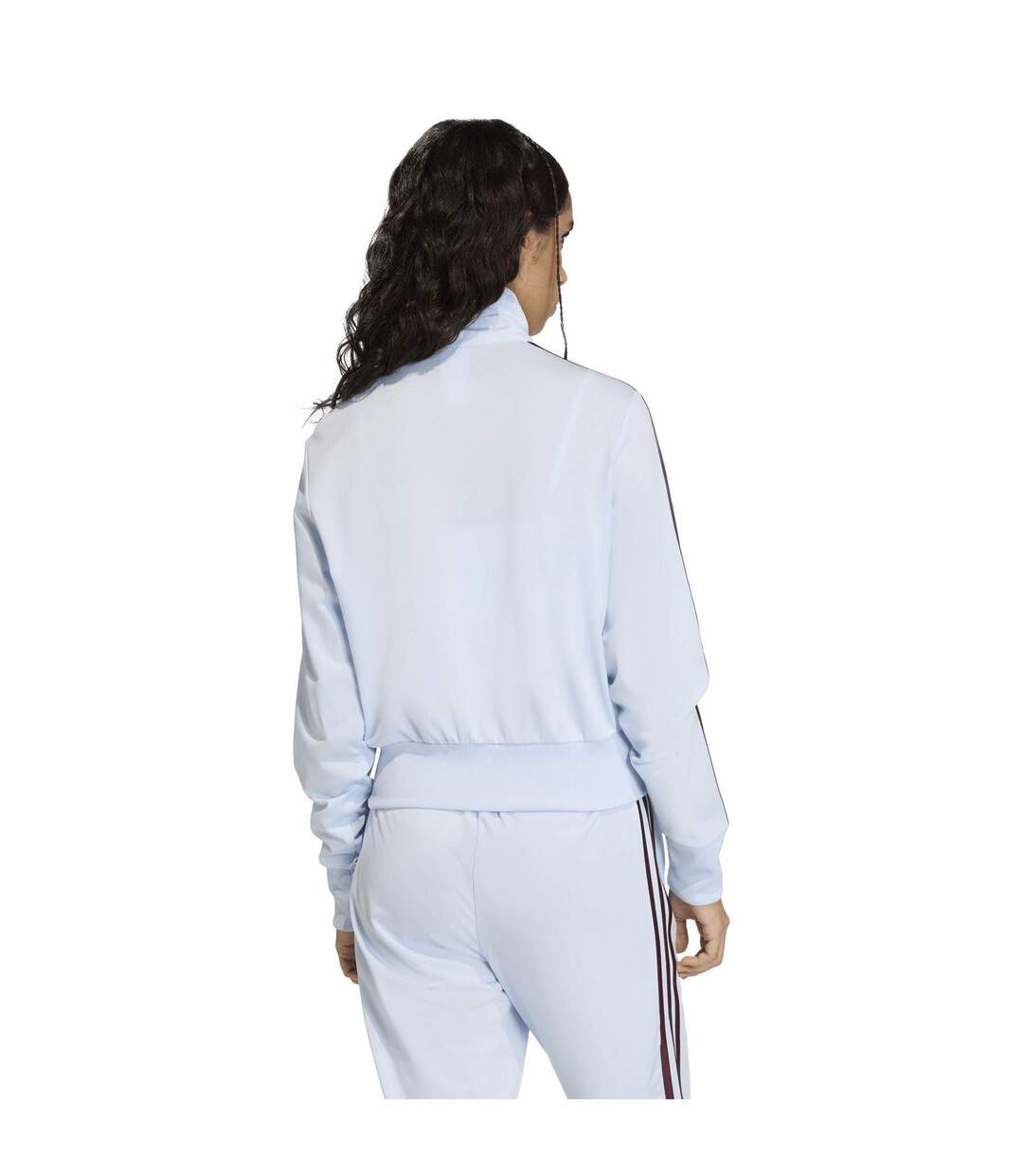 Haut De Survêtement Motif/style 3 Rayures Firebird Femme Bordeaux Foncé Bleu Ciel Adidas-3