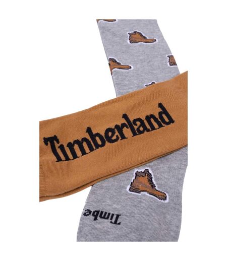 Lot De 2  Chaussettes Pour Bottes Motif/style Imprimé Homme Gris Moyen Timberland