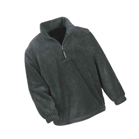 Adults unisex polartherm zip neck fleece oxford grey Result