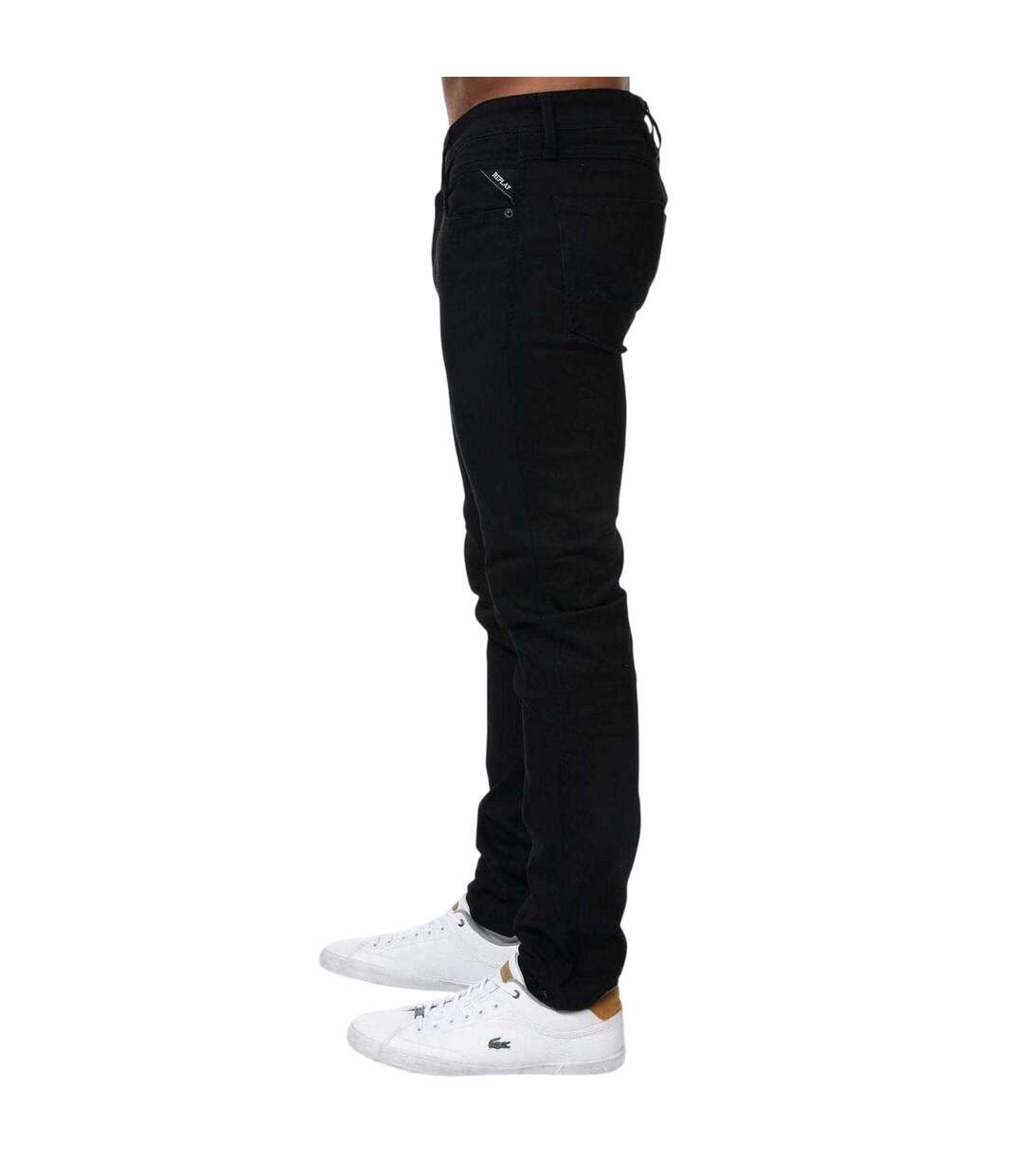 Mens Anbass Slim Jeans Black Replay-4