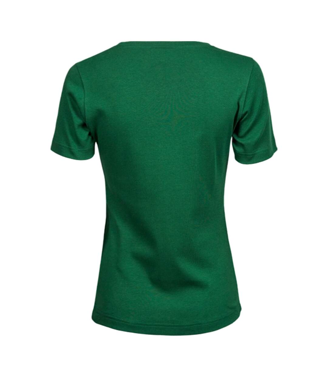 Womens/ladies Interlock T-shirt Forest Green Tee Jays-2