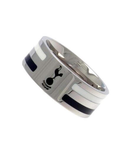 Tottenham Hotspur FC Colour Stripe Ring (Silver/Blue/White) (Large) - UTTA1676
