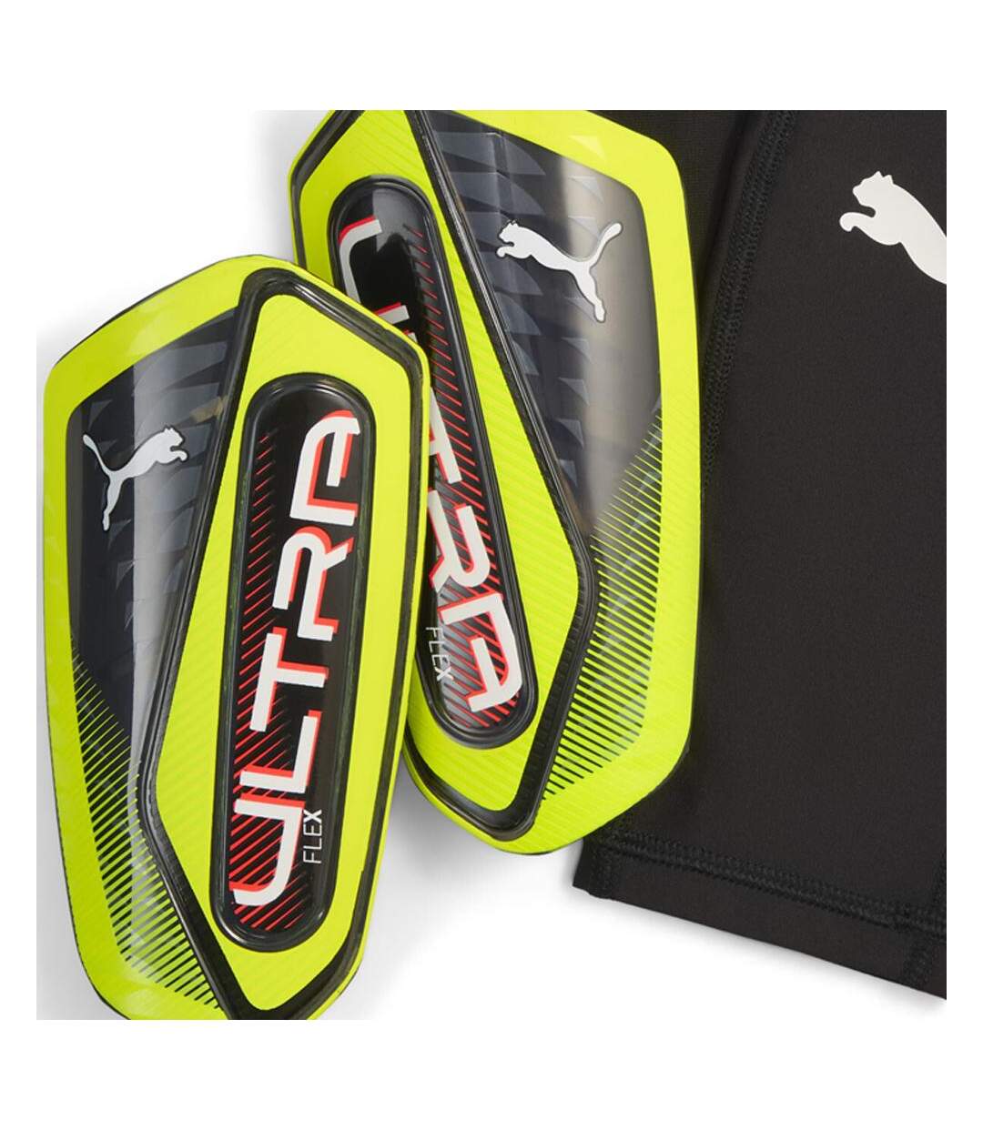 Protège-Tibias jaunes/noires homme puma flex guard-2
