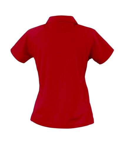 Spiro Mens Sports Team Spirit Performance Polo Shirt (Red/White) - UTRW1470