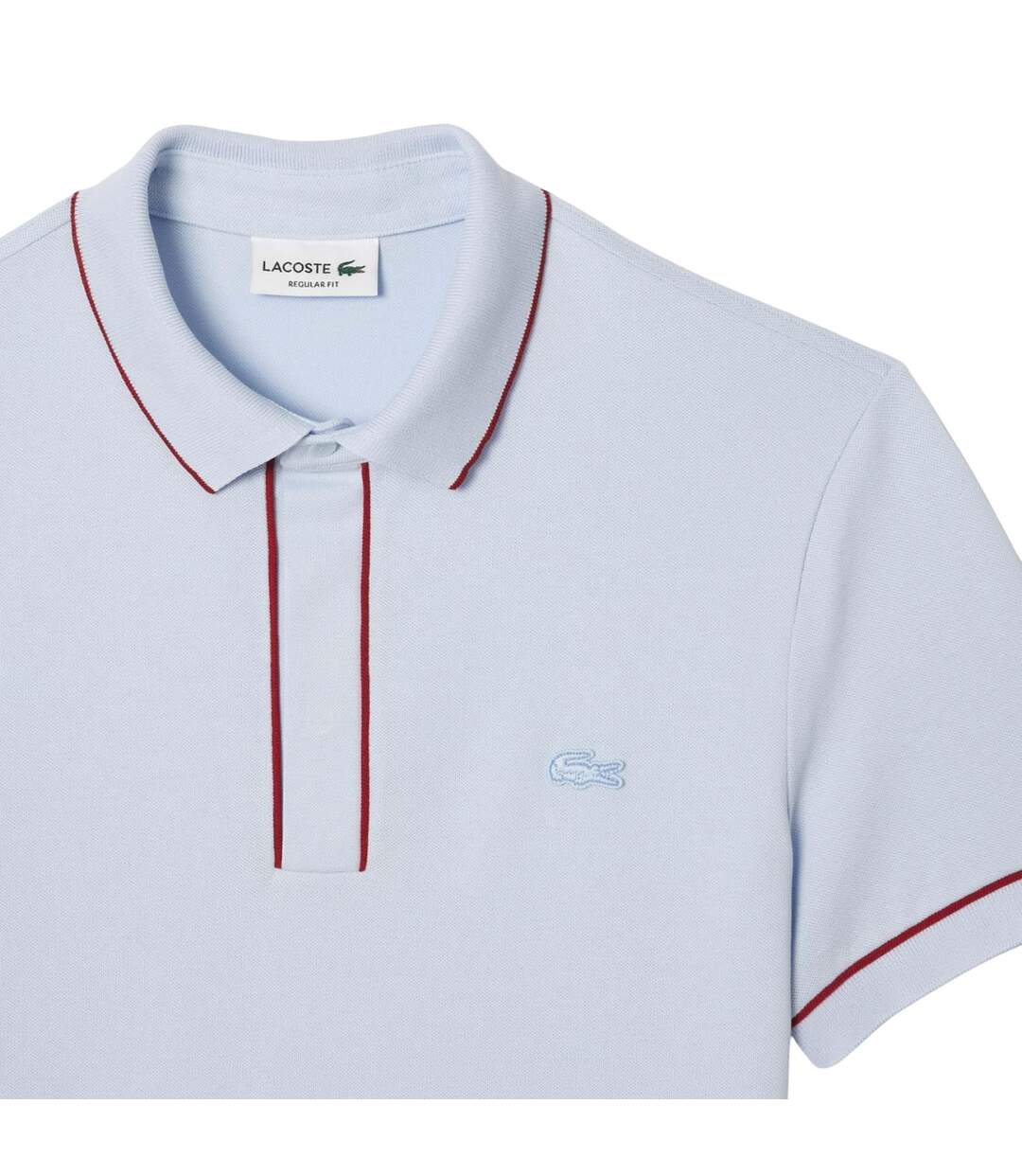 Mens Smart Paris Pique Stretch Regular Polo Shirt Blue Lacoste-2