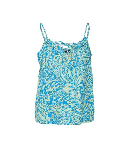 Débardeur Bleu/Vert à Motifs Femme Vero Moda Singlet - L