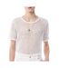 T-shirt blanc filet homme lacoste runway mesh-1