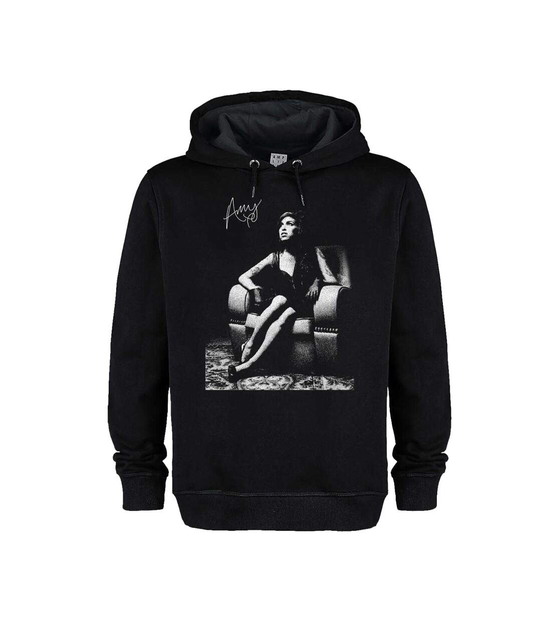 Unisex Adult Queen Of Camden Amy Winehouse Hoodie Black Amplified-1