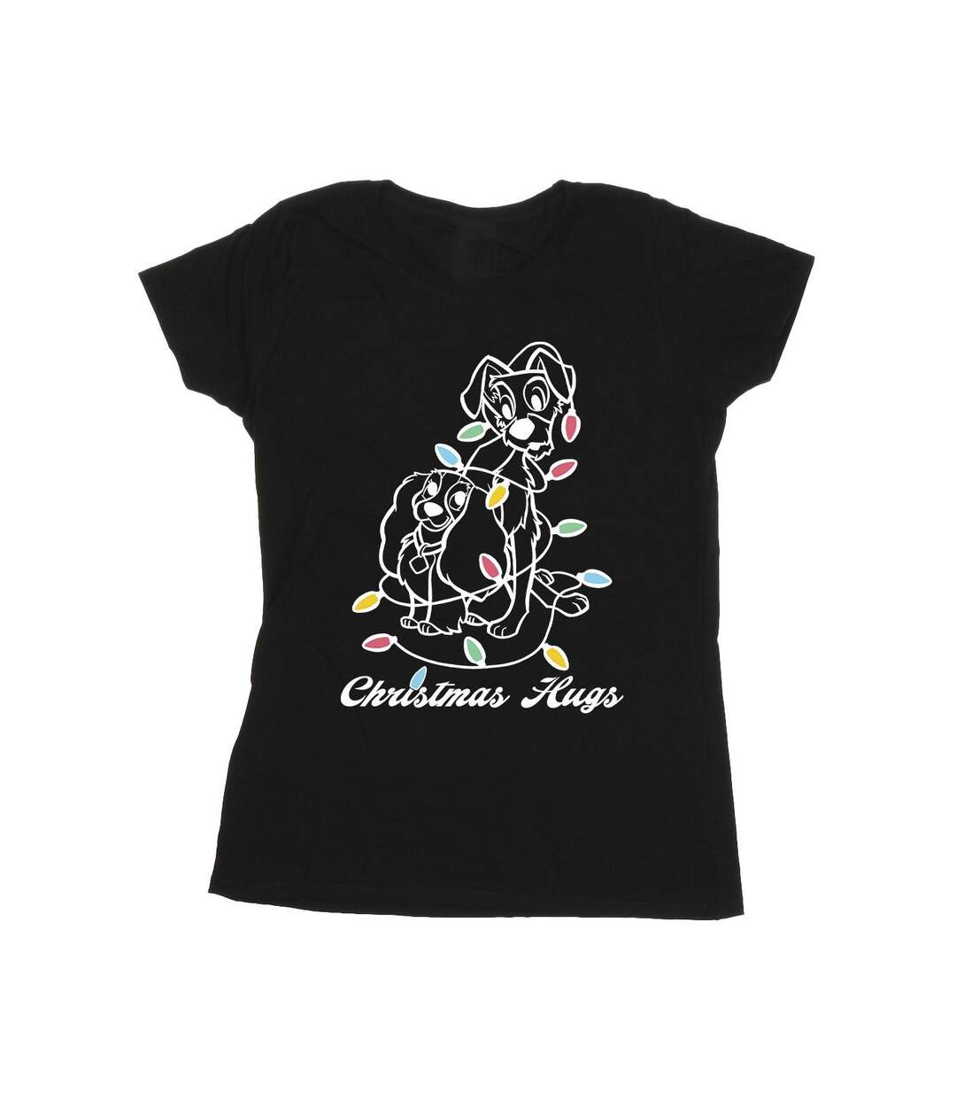 Disney Femme/Ladies Lady And The Trump Christmas Hugs - T-shirt en coton (Noir) - UTBI26139-1