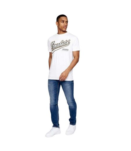 T-shirt cronstand homme blanc Crosshatch Crosshatch