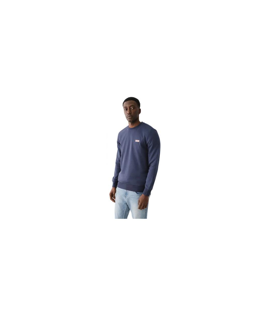 Mens Crew Neck Sweatshirt Dress Blue True Religion-1