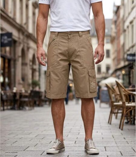 WINCHESTER WE1277B Bermuda en coton léger pour un look d'été fonctionnel et décontracté