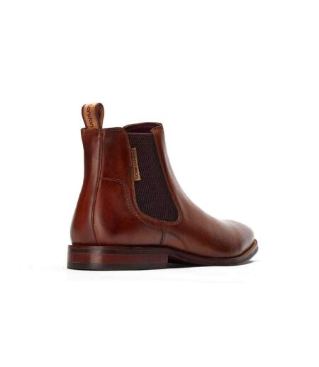 Bottines chelsea sikes homme brun clair Base London