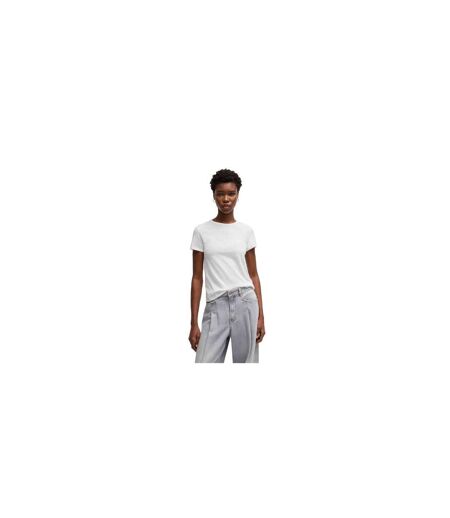 T-shirt Femme Blanc Flammé Boss