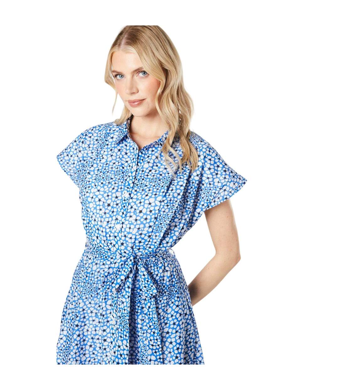 Robe chemisier femme bleu marine Principles-3