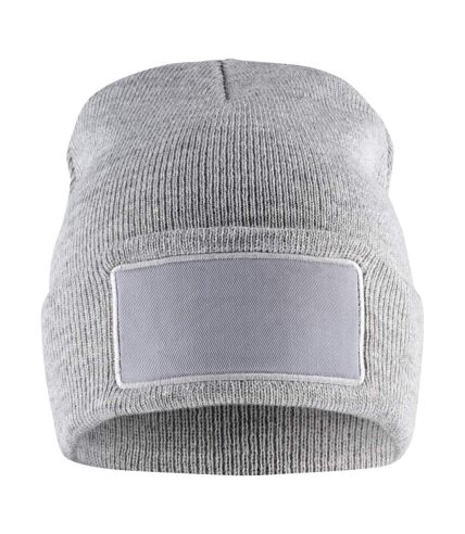 Clique Unisex Adult Hubert Patch Beanie (Gray Melange) - UTUB977