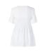 Robe T-shirt Motif/style Froncé Femme Blanc Neige Mamalicious-2