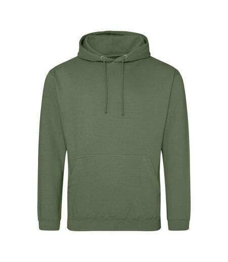 Unisex college hooded sweatshirt / hoodie earthy green Awdis