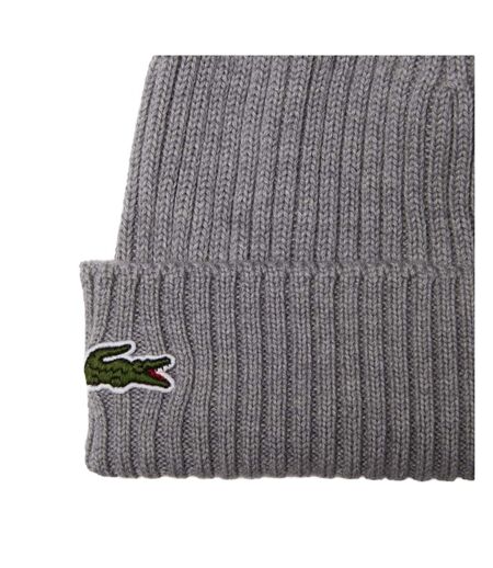 Bonnet gris homme lacoste hjm