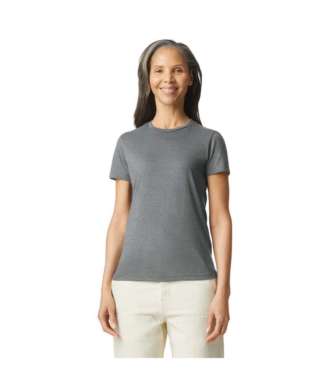 T-shirt Softstyle Femme Graphite Chiné Gildan-1