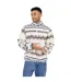 Mens Borg Quarter Zip Sweatshirt Cream Multicoloured Brave Soul-2