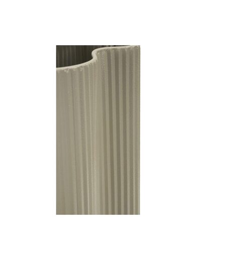 Vase Design en Métal Frankfurt 36cm Beige Foncé