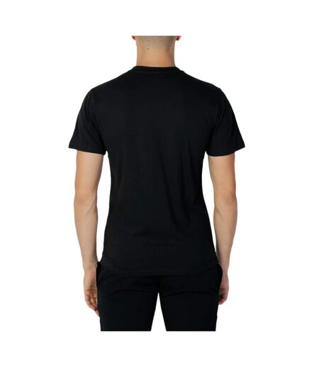 T-shirt Noir Homme Sergio Tacchini Double Logo Fluo