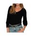 T-Shirt Manches Longues Noir Femme Only Leelo - L