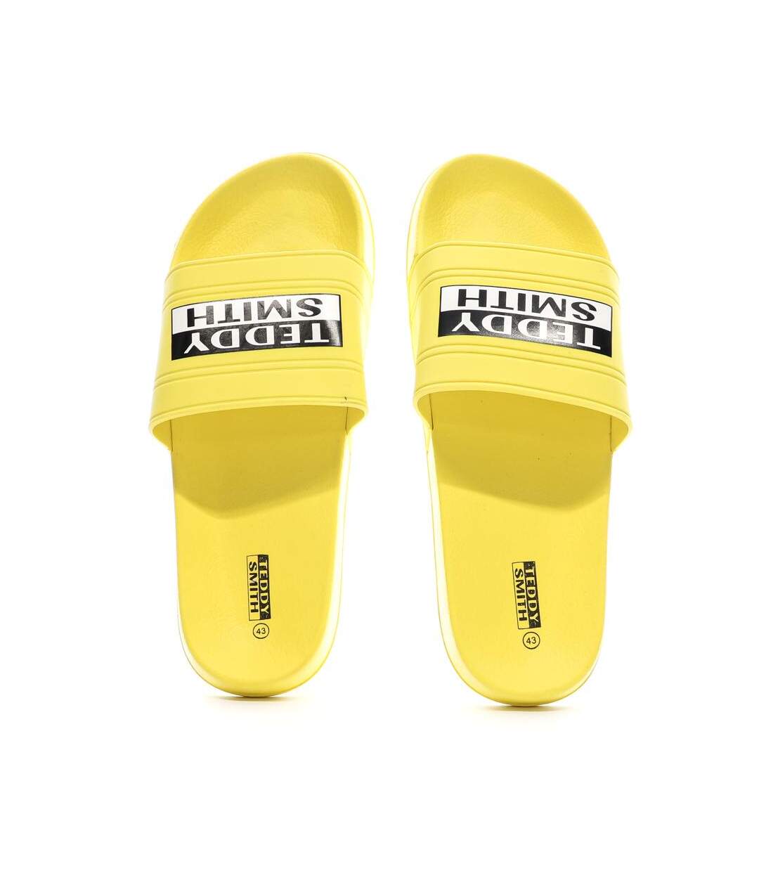 Claquettes jaunes homme teddy smith-3