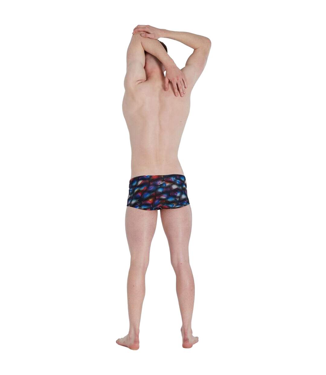 Slip De Bain Alv Homme Noir Bleu Flamme Bleu Clair Mandarine Fluo Speedo-3