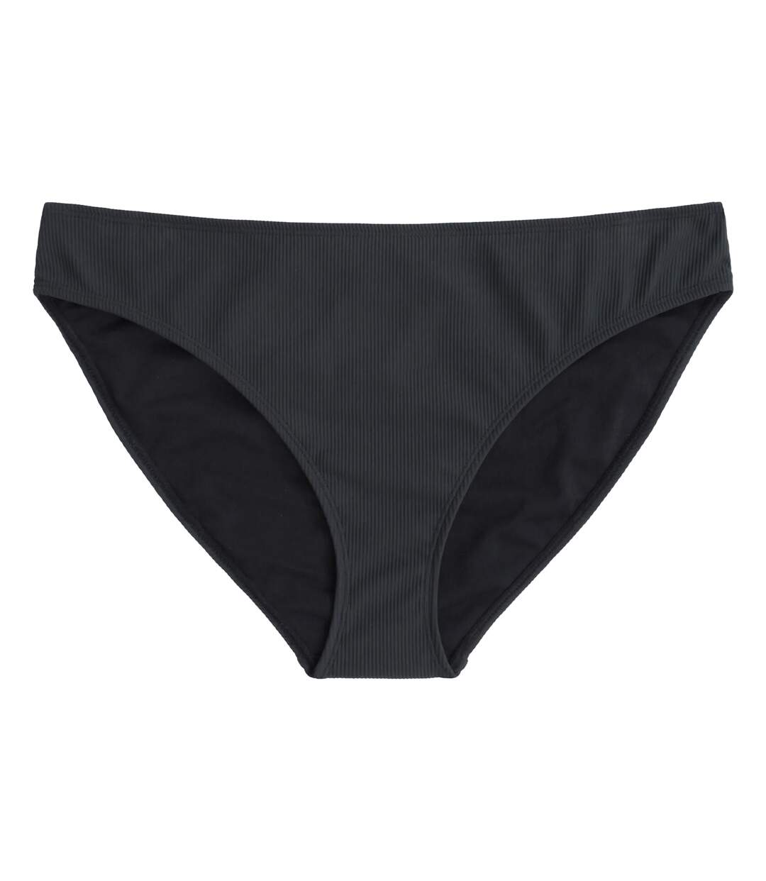 Womens/ladies florence ribbed bikini bottoms black Animal-1