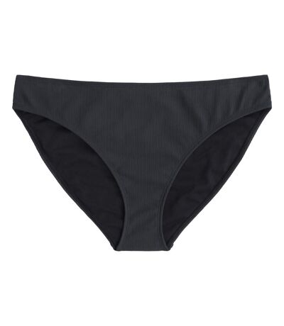 Womens/ladies florence ribbed bikini bottoms black Animal