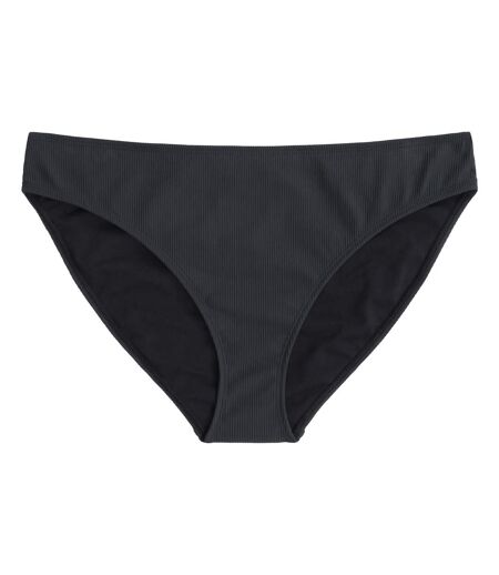 Womens/ladies florence ribbed bikini bottoms black Animal