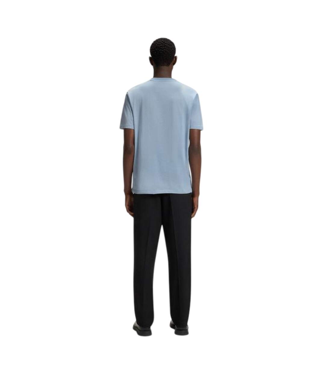 Mens Dulivio Contrast Logo T-shirt Blue Hugo-3