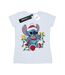 Disney T-shirt en coton Femmes/Ladies Lilo And Stitch Christmas Lights (Blanc) - UTBI25423-1