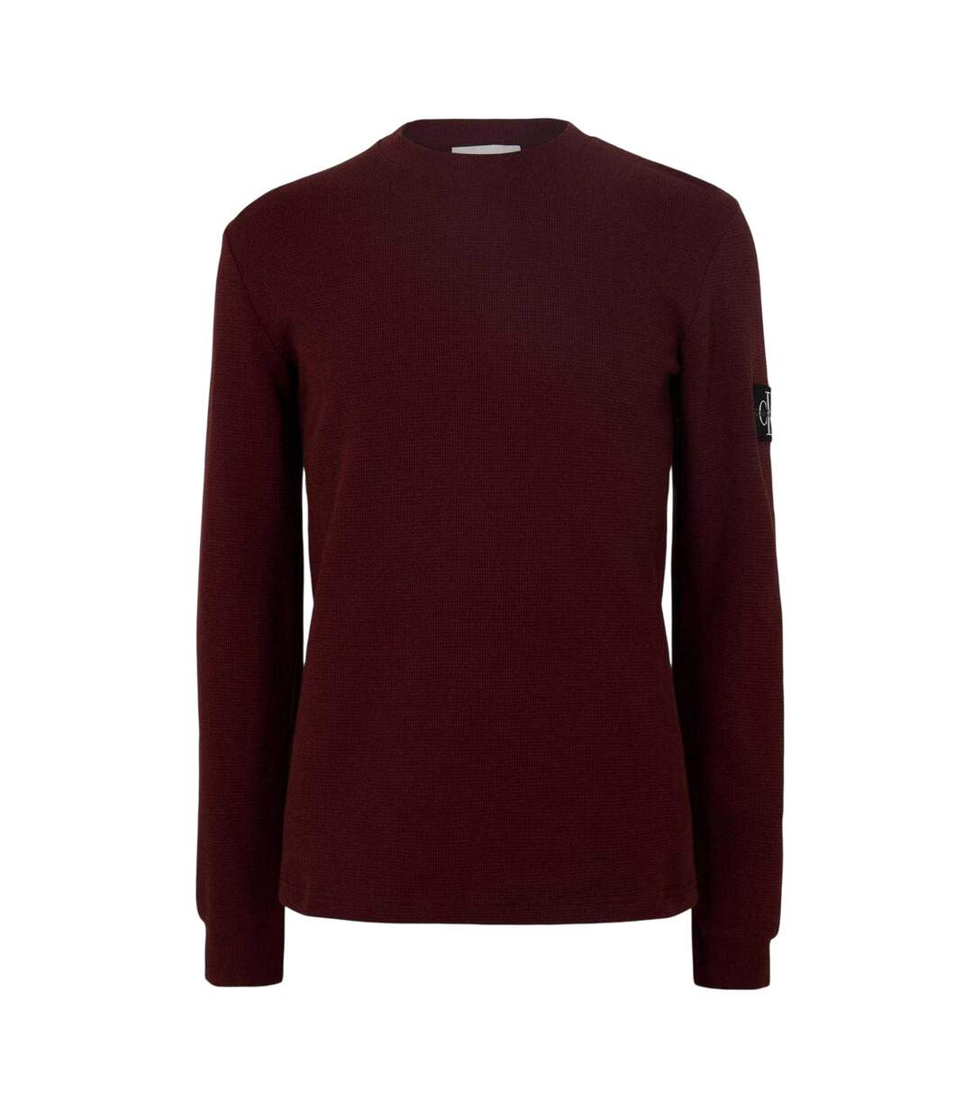 Mens Waffle Long-sleeved Top Mocha Calvin Klein-1